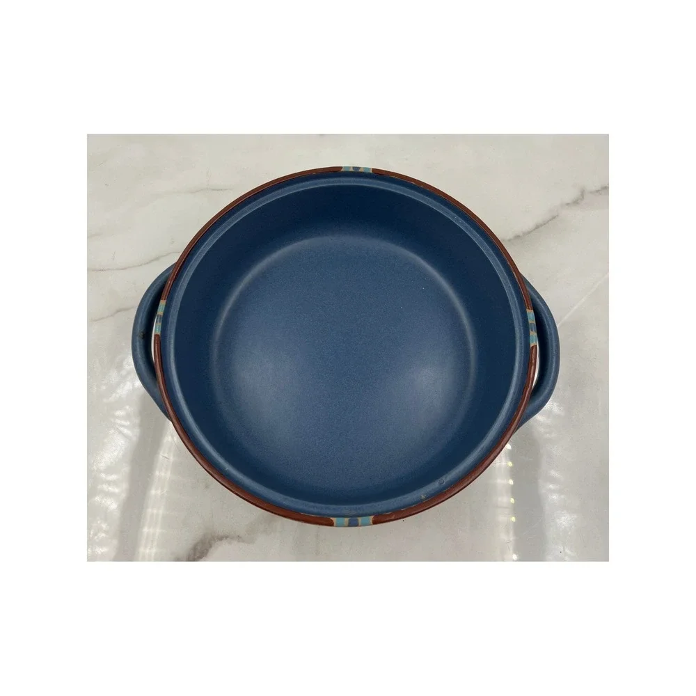 Dansk Mesa Sky Blue Stoneware Round Baker Casserole Dish Portugal 8.5 inch
